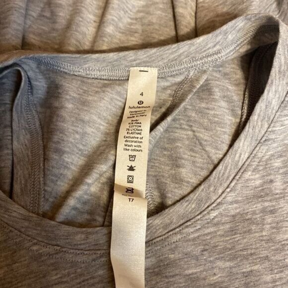 Lululemon Womens Gray Racerback Tank Top Size 4 - Picture 4 of 4